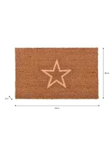 Embossed Star Doormat Small Natural