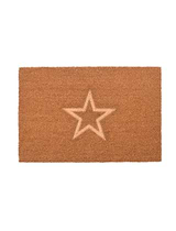 Embossed Star Doormat Large Natural