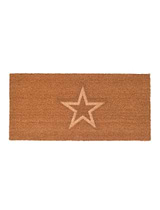 Embossed Star Doormat Double Natural