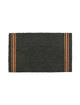 Triple Stripe Doormat Small Forest Green
