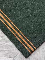 Triple Stripe Doormat Large Forest Green