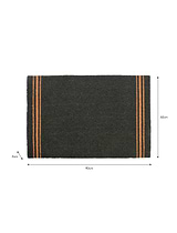 Triple Stripe Doormat Large Forest Green