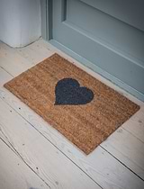 Heart Doormat Small Natural
