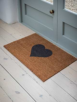 Heart Doormat Large Natural