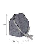 Wareham Granite Square Door Stop Grey