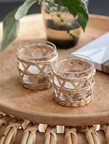 Portmore Tealight Holders Set of 2 Natural