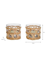 Portmore Tealight Holders Set of 2 Natural