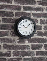 Tenby Clock 22cm Carbon