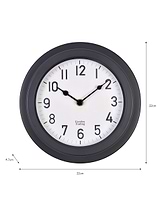 Tenby Clock 22cm Carbon