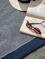 Framlingham Picnic Blanket Ink & Natural