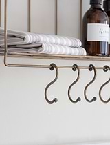 Brompton Wall Rack Antique Brass