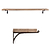 Classic Oak Shelf & Cast Iron Bracket Large Natural