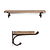 Classic Oak Shelf & Cast Iron Bracket Small Natural