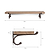 Classic Oak Shelf & Cast Iron Bracket Small Natural