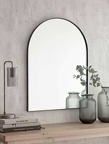 Charlcombe Arched Mirror 80x60cm Black