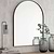 Charlcombe Arched Mirror 80x60cm Black