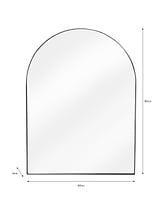 Charlcombe Arched Mirror 80x60cm Black