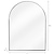 Charlcombe Arched Mirror 80x60cm Black