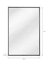 Avening Rectangular Wall Mirror 120x80cm Black