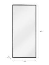 Avening Rectangular Wall Mirror 180x75cm Black