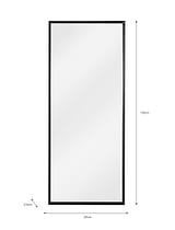 Avening Rectangular Wall Mirror 50x120cm Black