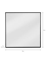 Avening Square Wall Mirror 90x90cm Black
