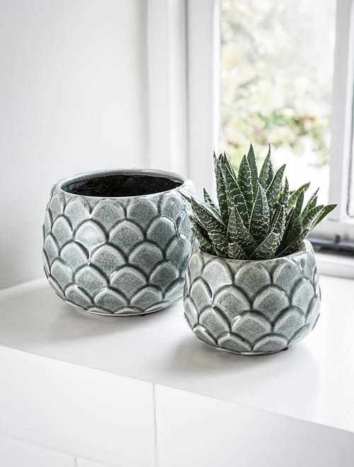 Artichoke Pot 15cm Aqua