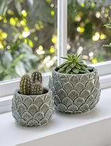 Artichoke Pot 15cm Aqua
