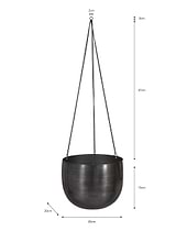 Farringdon Hanging Plant Pot 20cm Antique Pewter