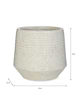 Ravello Ridged Pot 22cm White