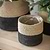 Jute Striped Pots Set of 3 Black & Natural