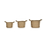 Jute Woven Plant Pots Set of 3 Natural