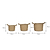 Jute Woven Plant Pots Set of 3 Natural