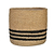 Jute Striped Pot 12.5cm Black & Natural