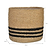Jute Striped Pot 12.5cm Black & Natural