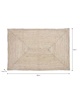 Classic Rectangular Jute Rug 120x180cm