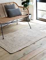 Classic Rectangular Jute Rug 90x150cm