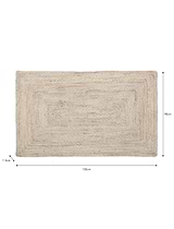 Classic Rectangular Jute Rug 90x150cm
