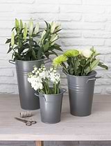 Classic Florist Bucket 29cm Charcoal