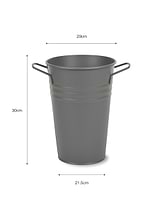Classic Florist Bucket 29cm Charcoal