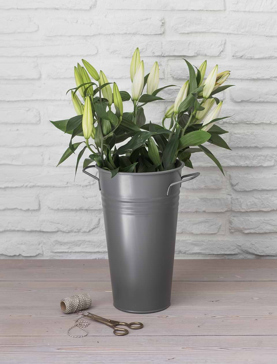 Classic Florist Bucket 30.5cm Charcoal