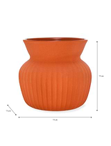 Linear Vase, Small in Pumpkin - Ceramic