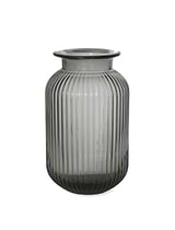 Ribbed Vase Small Smoke