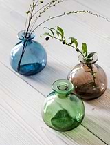 Wye Round Bud Vase Blue