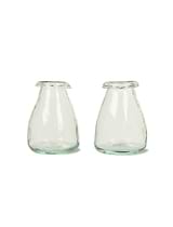 Vernham Recycled Glass Bud Vases Set of 2