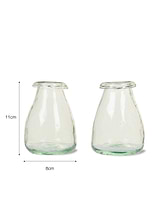 Vernham Recycled Glass Bud Vases Set of 2