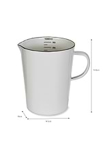 Enamel Measuring Jug Warm White