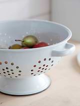 Enamel Colander White