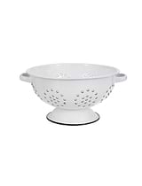 Enamel Colander White