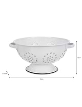 Enamel Colander White